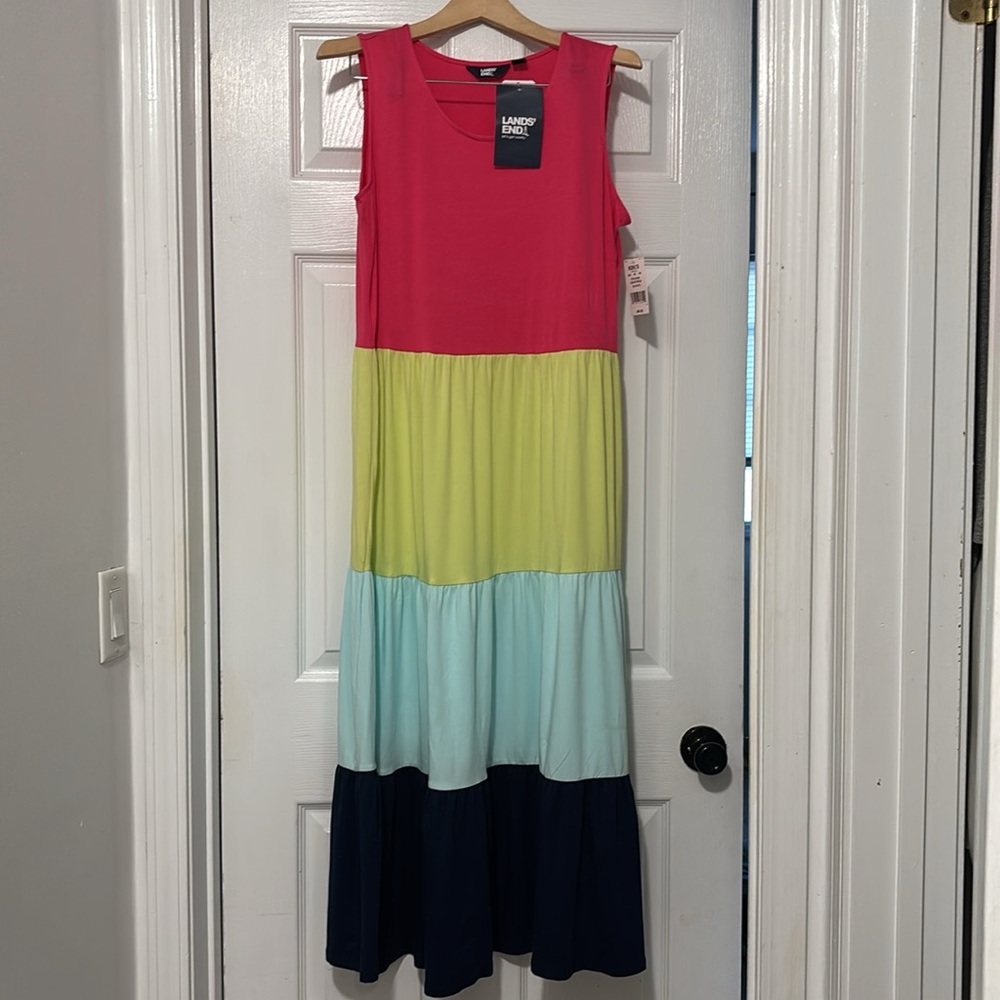 Lands' End Pink Maxi Dress